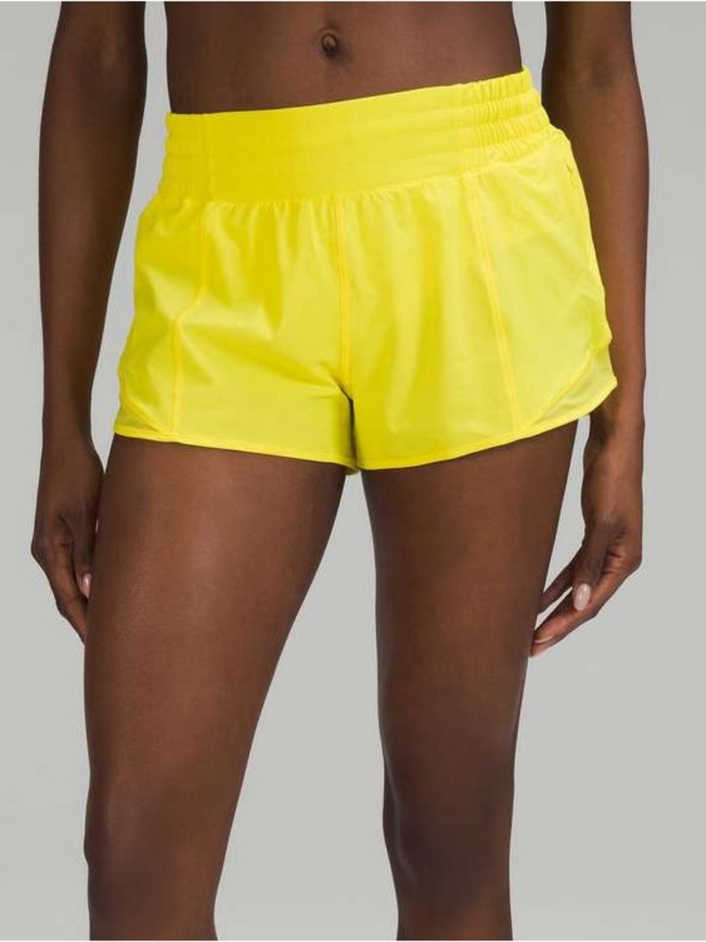 Lululemon Hotty Hot Short 2.5” High Rise - Size 6 - Sonic Yellow